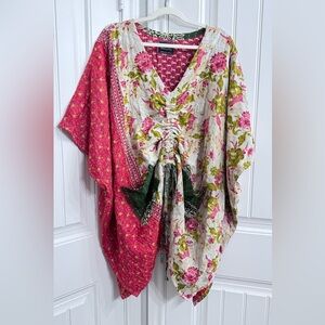 Khaanta karma  Pink and White Patterned Top